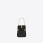 YSL Jamie Mini Chain Bag Carre Rive Gauche In Jersey 698162 2F927 1000 - thumb-4