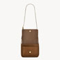 YSL Niki Satchel In Suede In Brown 718556 1U80W 2916 - thumb-4