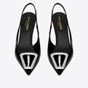 YSL Avenue SLingback Pumps In Patent Leather 756062 1TVNN 1000 - thumb-2