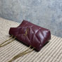 YSL Toy Puffer In Shiny Leather in Burgundy 759337 AAFFA 6593 - thumb-4