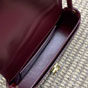 YSL Mini Voltaire In Patent Leather in Burgundy 779642 AAEX2 6290 - thumb-4