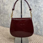 YSL Mini Voltaire Top Handle Bag In Patent in Burgundy 800846 BMIIW 6413 - thumb-2
