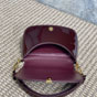 YSL Mini Voltaire Top Handle Bag In Patent in Burgundy 800846 BMIIW 6413 - thumb-4