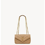 YSL Loulou Small In Matelasse Lambskin in Caramel 801437 AAEAX 2357