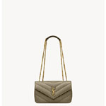 YSL Loulou Small In Matelasse Lambskin in Grey 801437 AAEAX 3775