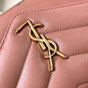 YSL Loulou Small In Matelasse Lambskin in Pink 801437 AAEAX 5036 - thumb-3