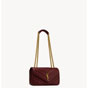 YSL Loulou Small In Matelasse Lambskin in Burgundy 801437 AAEAX 6197 - thumb-2