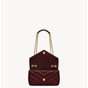 YSL Loulou Small In Matelasse Lambskin in Burgundy 801437 AAEAX 6197 - thumb-3