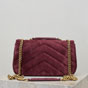 YSL Loulou Small In Matelasse Suede 801437 AAEY6 6766 - thumb-2