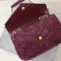 YSL Loulou Small In Matelasse Suede 801437 AAEY6 6766 - thumb-4