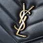YSL Loulou Medium In Matelasse Lambskin in Black 801439 AAE4Y 1000 - thumb-3