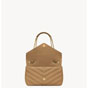 YSL Loulou Medium In Matelasse Lambskin in Caramel 801439 AAEAX 2357 - thumb-3