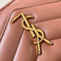 YSL Loulou Medium In Matelasse Lambskin in Pink 801439 AAEAX 5036 - thumb-3