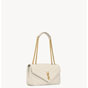 YSL Loulou Medium In Matelasse Lambskin in White 801439 AAEAX 9207 - thumb-2