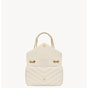 YSL Loulou Medium In Matelasse Lambskin in White 801439 AAEAX 9207 - thumb-3