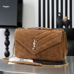 YSL Loulou Medium In Matelasse Suede 801439 AAEY6 2358
