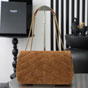 YSL Loulou Medium In Matelasse Suede 801439 AAEY6 2358 - thumb-2