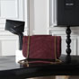 YSL Loulou Medium In Matelasse Suede 801439 AAEY6 6766 - thumb-2
