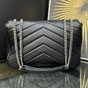 YSL Loulou Large In Matelasse Lambskin in Black 803541 AAE4Y 1000 - thumb-2