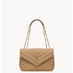 YSL Loulou Large In Matelasse Lambskin in Caramel 803541 AAEAX 2357