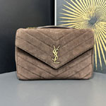 YSL Loulou Large In Matelasse Suede 803541 AAEY6 2358