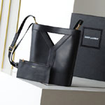 YSL Y Small Bucket In Leather in Black 808224 AAEB3 1000