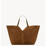 YSL Y Tote In Suede in Brown 817602 C0X0W 2924