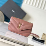 YSL Loulou Mini In Lambskin in Pink 821749 AAEAX 5036
