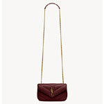 YSL Loulou Mini In Lambskin in Burgundy 821749 AAEAX 6197