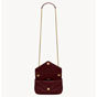 YSL Loulou Mini In Lambskin in Burgundy 821749 AAEAX 6197 - thumb-3