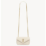 YSL Loulou Mini In Lambskin in White 821749 AAEAX 9207