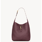 YSL Le 5 A 7 Supple Large In Grained Leather in Burgundy 850545 AAAUQ 6475