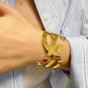 YSL Cassandre Cuff In Metal In Gold 851101 Y1500 7005 - thumb-2