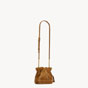 YSL Jamie Mini Shoulder Pouch In Suede In Brown 859174 1U8P7 2916 - thumb-4