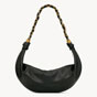 YSL Amalia Hobo In Lambskin In Black 862210 AACX7 1000 - thumb-2