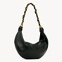 YSL Amalia Hobo In Lambskin In Black 862210 AACX7 1000 - thumb-4